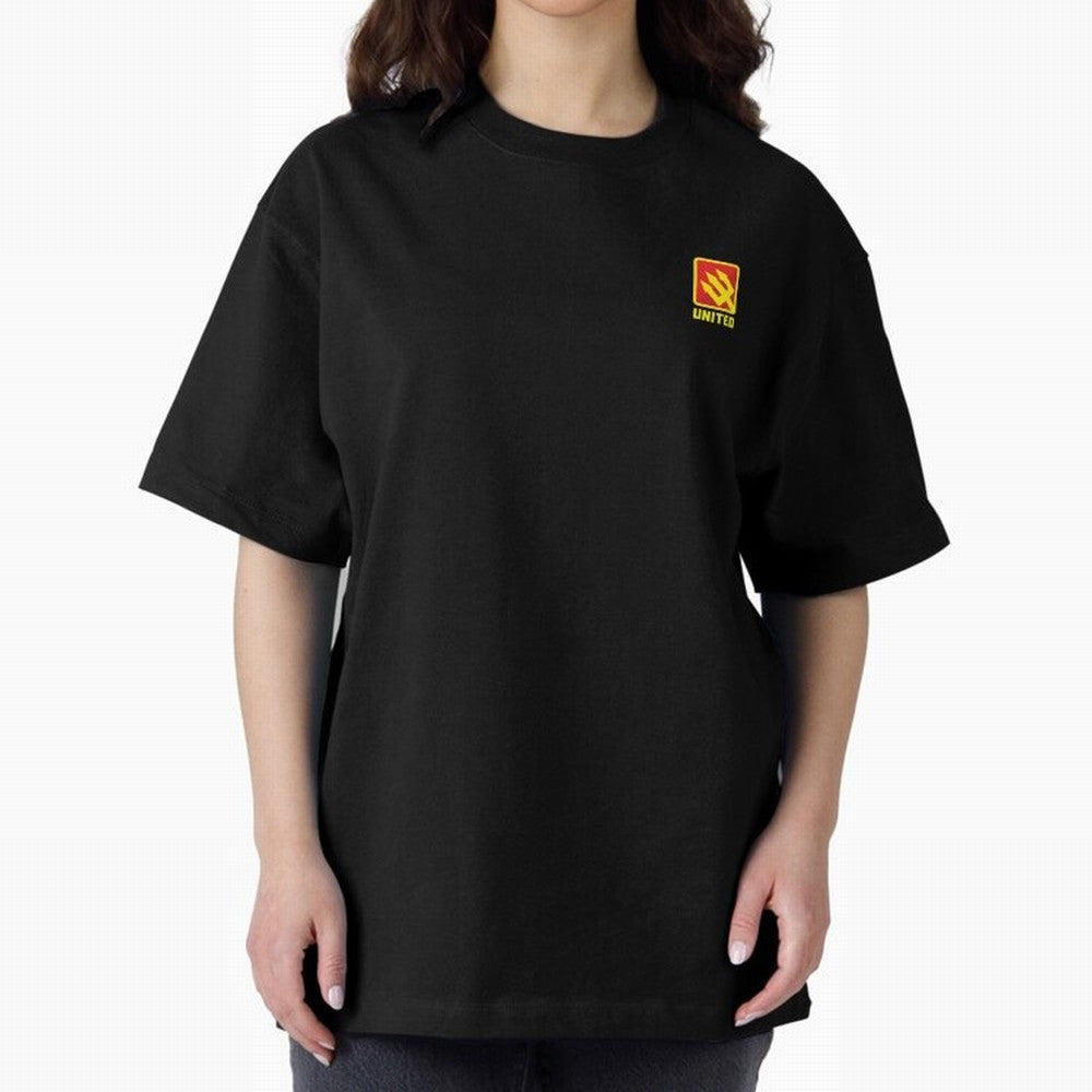 Manchester United Minimal Badge Oversized T-Shirt Represent Match Day Hype around FIFA World Cup 2026 Group Stage, Mbappe, Brazil, Portugal and Argentina, Goal Celebration Energy, Supporter Heritage, Football Icons and Worldwide Tournament Joy;