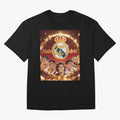 Estrellas del Real Madrid Oversized T-Shirt Celebrate the Road through Global Football Passion for FIFA World Cup 2026 Group Stage, Capturing Neymar, Haaland and Cristiano Ronaldo, England and Germany, Football History, Final Match Energy, Crowd