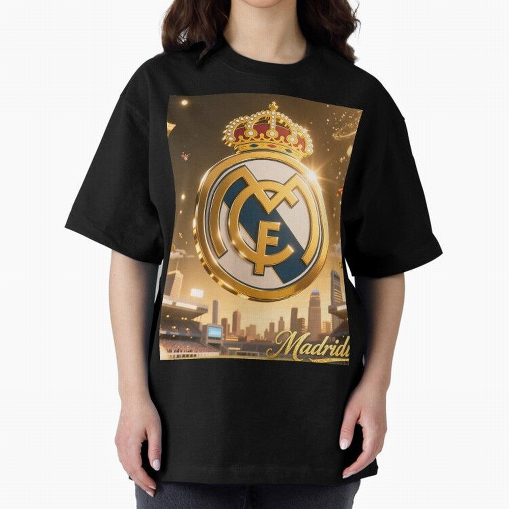 Madridistas Oversized T-Shirt Experience the Global Stage of FIFA World Cup 2026 Spirit, Capturing Portugal, Messi, CR7 and Mbappe, Classic Soccer Heritage, Championship Pressure, Fan Loyalty and International Pride; Perfect for Supporters Who Want