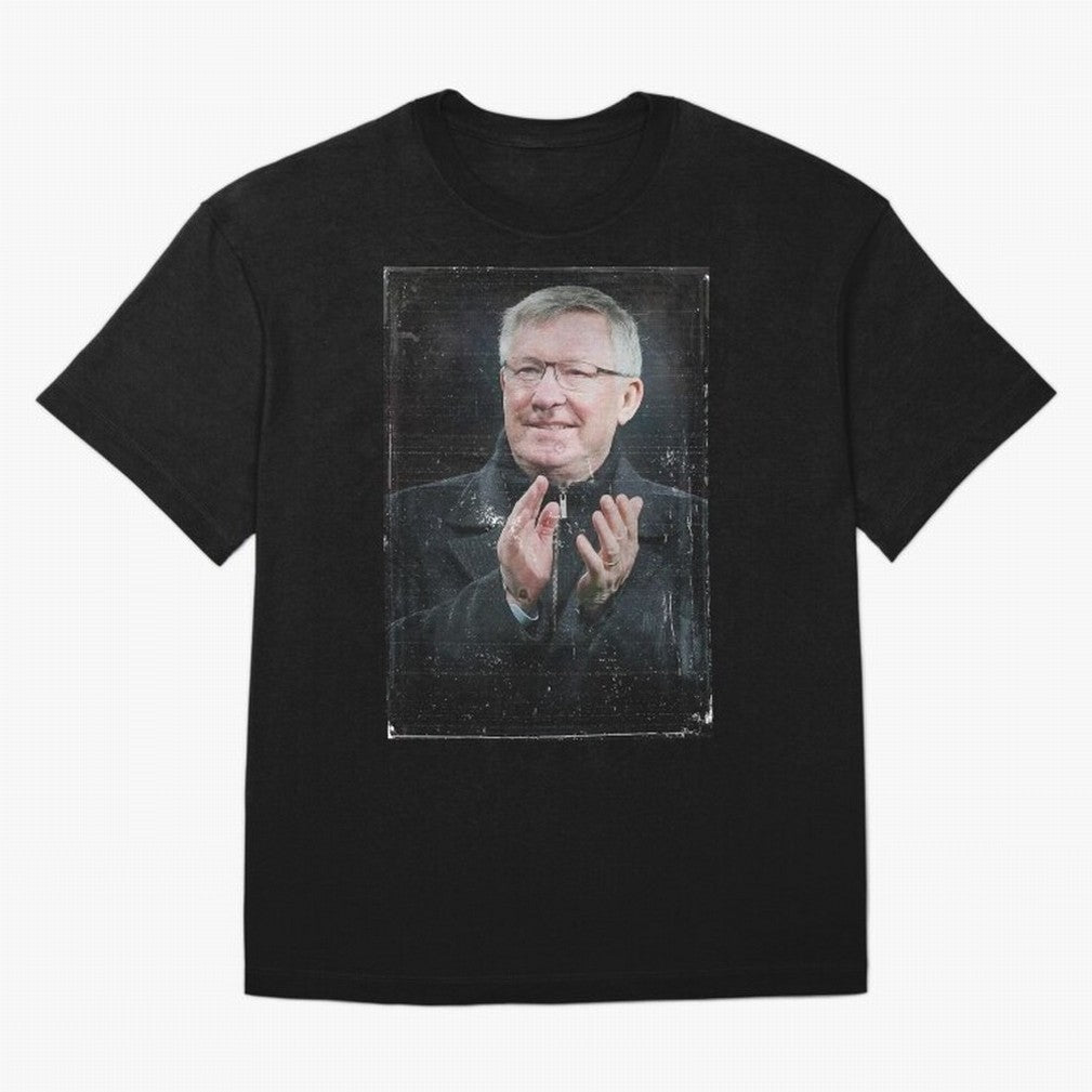 Sir Alex Ferguson Oversized T-Shirt Represent Football Lovers during Global Football Passion for FIFA World Cup 2026 Group Stage, Made for Neymar, Haaland and Cristiano Ronaldo, England, Stadium Memories, Football Loyalty, International Chants and