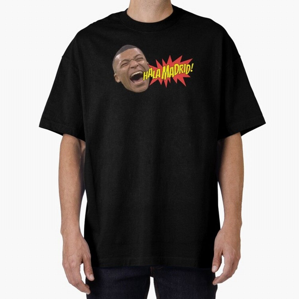 Real Madrid - Kylian Mbapp¨¦ Hala Madrid Oversized T-Shirt Honor Champions and Dreams in the FIFA World Cup 2026 Group Stage Journey through Messi, CR7 and Mbappe Highlights, Germany Pride, Classic Soccer Heritage, Championship Pressure, Fan