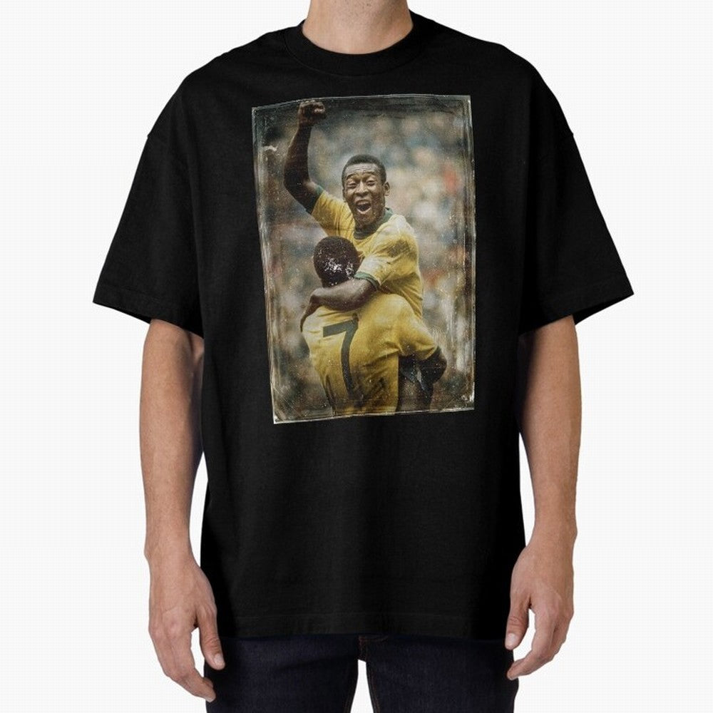 Pele Celebration Vintage Oversized T-Shirt Carry the Colors and Pride of Match Day Hype around FIFA World Cup 2026 USA Canada Mexico, Neymar, Haaland and Cristiano Ronaldo, England, Stadium Memories, Football Loyalty, International Chants and