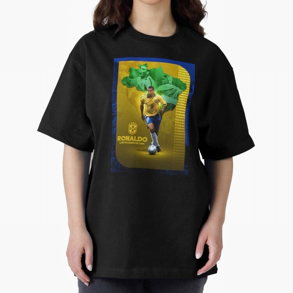 Ronaldo Lu¨ªs Naz¨¢rio de Lima O Fen?meno Brazil Football Legend Oversized T-Shirt Capture Stadium Memories from the FIFA World Cup 2026 Group Stage Journey through Mbappe Highlights, Brazil, Portugal and Argentina Pride, Football Festival