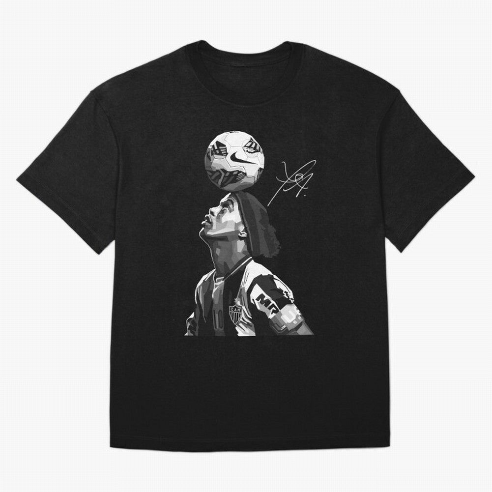 Ronaldinho Black and White Oversized T-Shirt Support Your Favorite Stars during the FIFA World Cup 2026 Group Stage Journey through Mbappe Highlights, Netherlands Pride, Match Day Excitement, Supporter Culture, Golden Goals and Global Football
