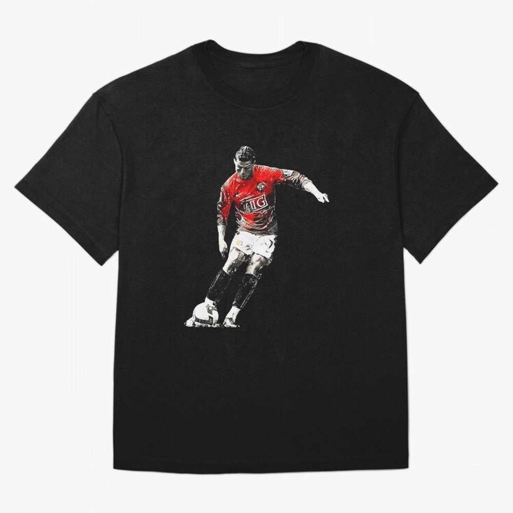 CR7 Artwork For Soccer Fans Gift For Football Lovers Oversized T-Shirt Bring Home Global Football Passion for FIFA World Cup 2026, Connected to Haaland, Portugal, Spain and Germany, Retro Football Energy, Iconic Rivalries, Trophy Chase Drama and