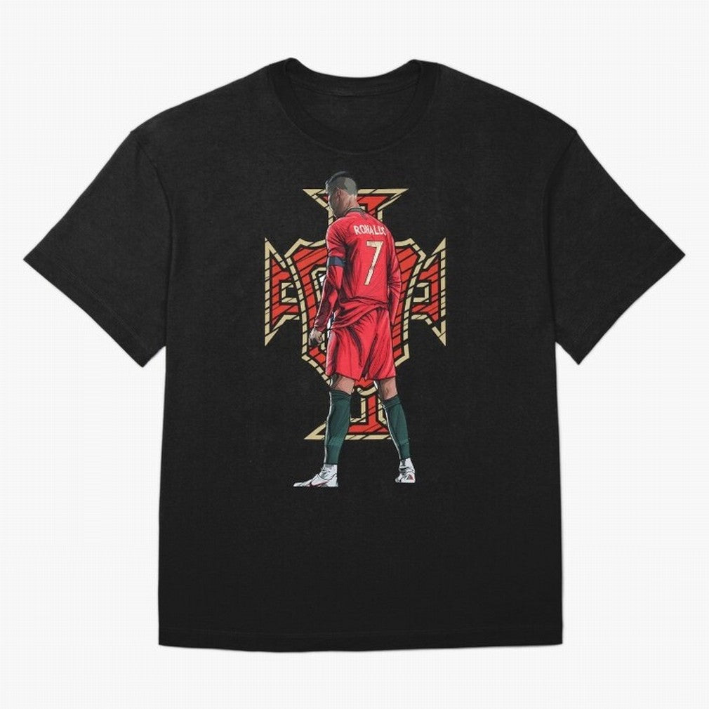Portugal Ronaldo No.7 Artwork For Soccer Fans, Gift For Football Supporters Oversized T-Shirt Back the Journey through FIFA World Cup 2026 for Fans of Messi, Neymar and Mbappe and Germany, Bringing Tournament Hype, Historic Matchups, Family Viewing