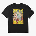 Ronaldo Siuuu Celebration Silhouette Design For Football Fans, Gift For Soccer Enthusiasts Oversized T-Shirt Feel Match Day Hype around FIFA World Cup 2026 USA Canada Mexico, Messi, Argentina, France and Brazil, Football Festival Excitement, Trophy