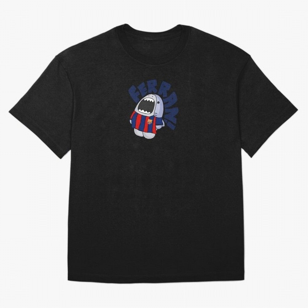 Ferran shark sticker Oversized T-Shirt Show Support during FIFA World Cup 2026 Group Stage for Fans of Messi, Neymar and Mbappe and Brazil, Bringing Championship Spirit, Famous Goals, Roaring Crowds and International Football Unity; Ideal for
