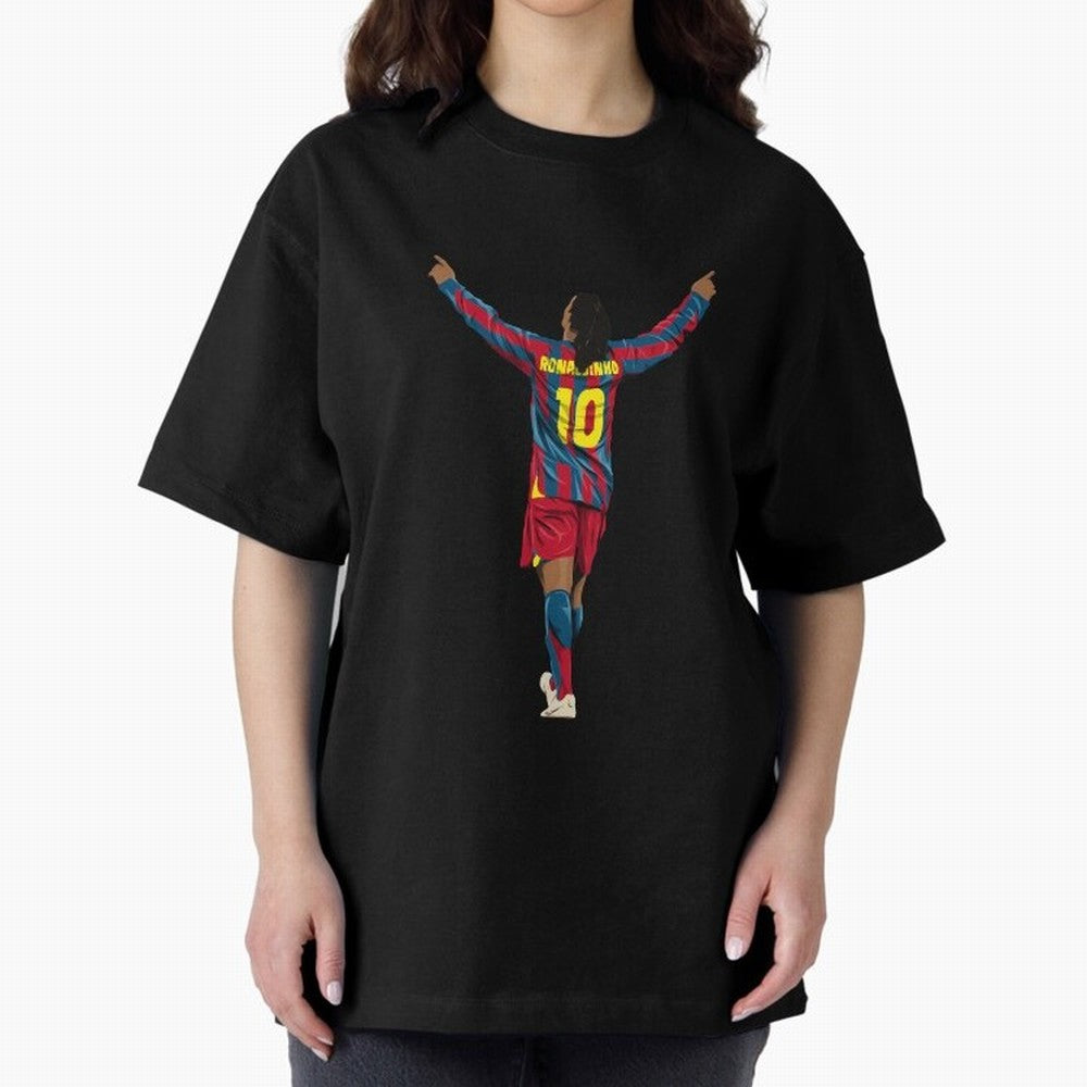 Ronaldinho Oversized T-Shirt Bring Global Tournament Vibes to FIFA World Cup 2026 USA Canada Mexico Connected to Cristiano Ronaldo, Haaland and CR7, France and Portugal Energy, Vintage Soccer Flavor, Modern Football Stars, National Flags and Final