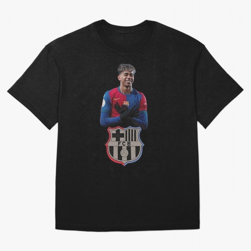 Lamine Oversized T-Shirt Show Championship Spirit for FIFA World Cup 2026 USA Canada Mexico for Fans of Messi and Cristiano Ronaldo and Portugal, Spain and Germany, Bringing Football Festival Excitement, Trophy Ambitions, Country Rivalries and Star