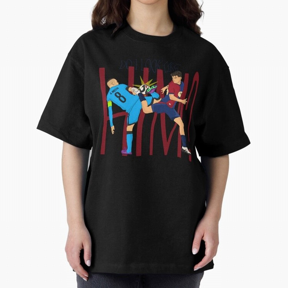 Iniesta and pedri the past and present Oversized T-Shirt Honor the Beautiful Game during FIFA World Cup 2026 for Fans of Cristiano Ronaldo and Argentina and Brazil, Bringing Football History, Final Match Energy, Crowd Noise and Once in a Lifetime
