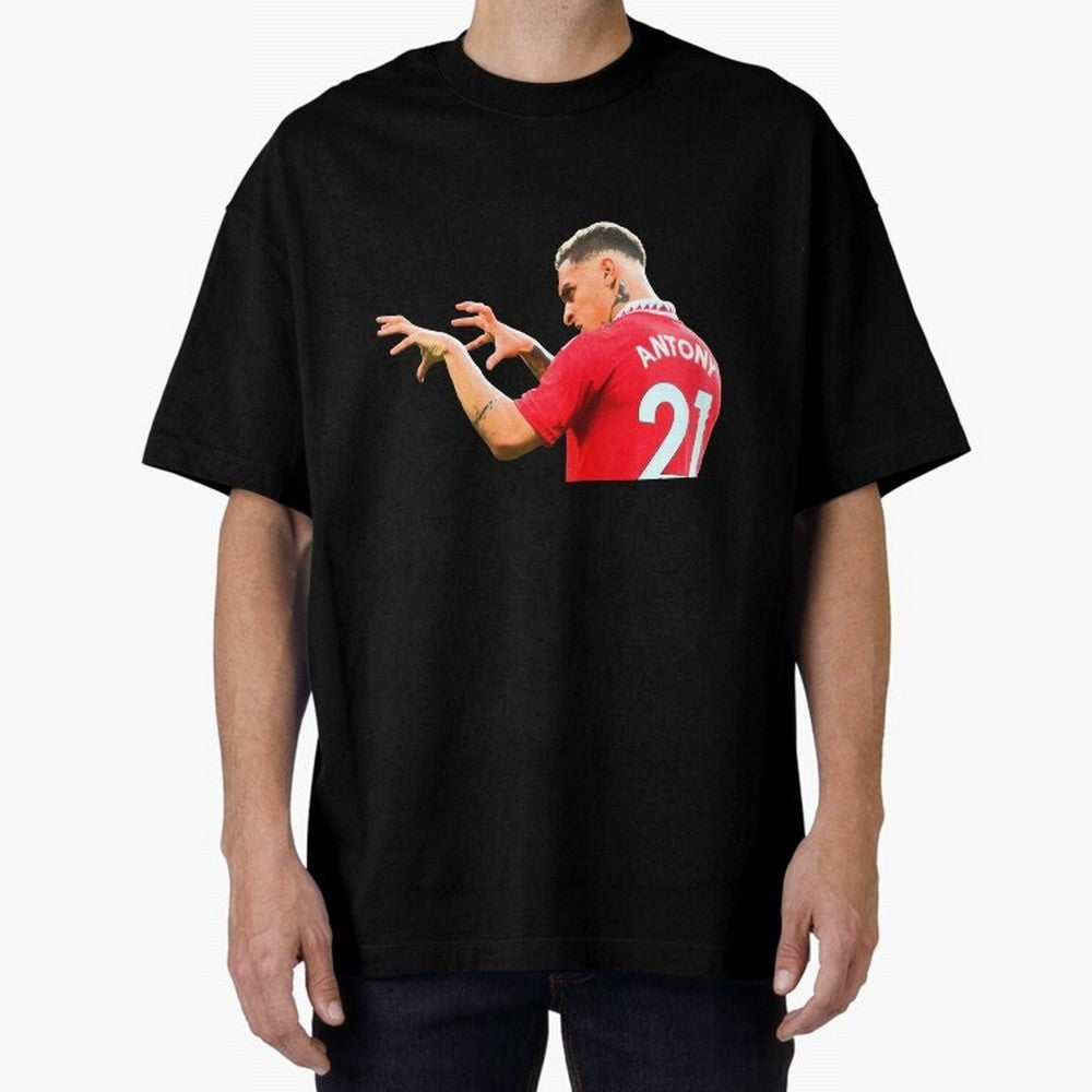 Antony Oversized T-Shirt Show Championship Spirit for Global Football Passion for FIFA World Cup 2026, Highlighting CR7, Germany, Football History, Final Match Energy, Crowd Noise and Once in a Lifetime Moments; Created for Match Day Parties,