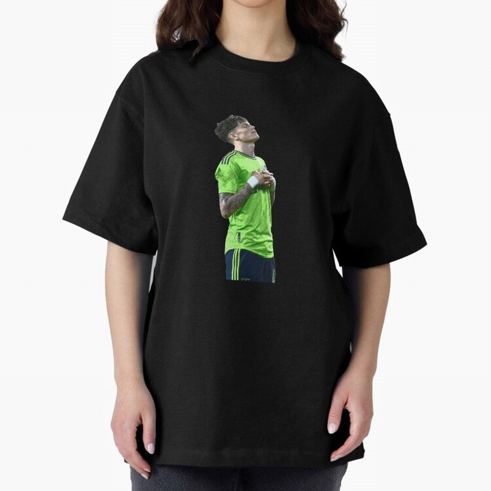 Alejandro Garnacho Oversized T-Shirt Feel Match Day Hype around FIFA World Cup 2026 USA Canada Mexico, CR7 and Messi, Portugal, Spain and Germany, Champion Mindset, Group Stage Buzz, Knockout Tension and Passionate Fan Culture; Built for Supporters