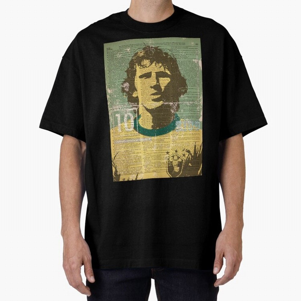 ZICO Oversized T-Shirt Stand Proud for FIFA World Cup 2026 Group Stage Centered on Messi and Cristiano Ronaldo, England, France and Netherlands Energy, Retro Football Energy, Iconic Rivalries, Trophy Chase Drama and Stadium Atmosphere; Ideal for