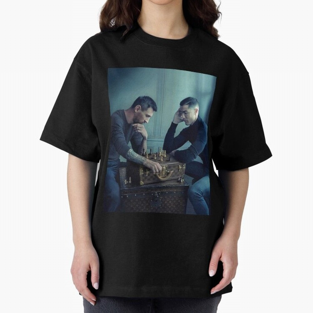 Messi and Ronaldo Chess Shirt, Vintage Lionel Messi Shirt, Lionel Messi Sweatshirt, Messi Hoodie, Retro Messi Hoodie Oversized T-Shirt Keep the Legacy of FIFA World Cup 2026 USA Canada Mexico for Fans of CR7 and Messi and Spain and Netherlands,