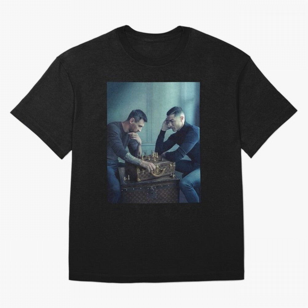 Messi and Ronaldo Chess Shirt, Vintage Lionel Messi Shirt, Lionel Messi Sweatshirt, Messi Hoodie, Retro Messi Hoodie Oversized T-Shirt Keep the Legacy of FIFA World Cup 2026 USA Canada Mexico for Fans of CR7 and Messi and Spain and Netherlands,