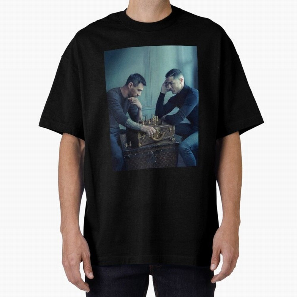 Messi and Ronaldo Chess Shirt, Vintage Lionel Messi Shirt, Lionel Messi Sweatshirt, Messi Hoodie, Retro Messi Hoodie Oversized T-Shirt Keep the Legacy of FIFA World Cup 2026 USA Canada Mexico for Fans of CR7 and Messi and Spain and Netherlands,