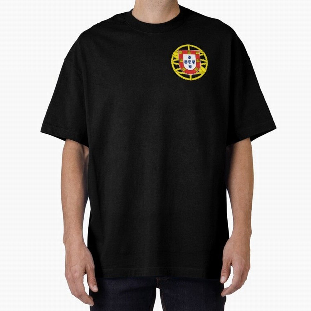 Portugal Coat of Arms Oversized T-Shirt Turn Up for the FIFA World Cup 2026 Journey through Cristiano Ronaldo Highlights, Germany Pride, Game Day Rituals, Football Legends, Country Pride and the Road to the Final; Ideal for Passionate Fans Who Love