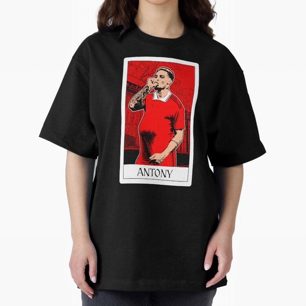 Antony Oversized T-Shirt Make Your Look Match Match Day Hype around FIFA World Cup 2026, CR7, Netherlands, Game Day Rituals, Football Legends, Country Pride and the Road to the Final; Ideal for Football Dads, Football Moms, Friends, Collectors and