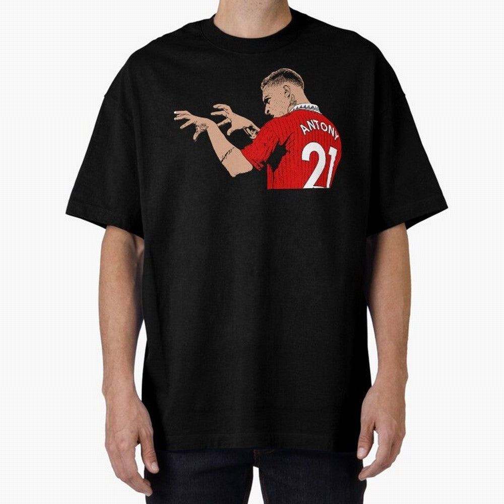 Antony Oversized T-Shirt Carry the Dream of FIFA World Cup 2026 Spirit, Capturing England, Messi and Cristiano Ronaldo, Fan Favorite Moments, National Team Passion, Big Match Drama and Soccer History; Great for Watch Parties, Sports Bars, Family