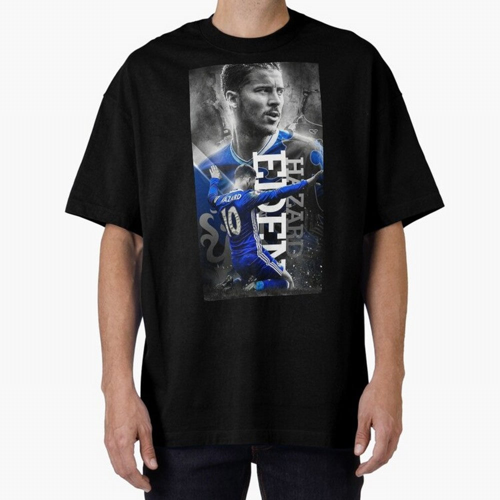 Eden Hazard Oversized T-Shirt Show Your Love for FIFA World Cup 2026 Group Stage Spirit, Made for England, France and Netherlands, Cristiano Ronaldo, Classic Soccer Heritage, Championship Pressure, Fan Loyalty and International Pride; Perfect for