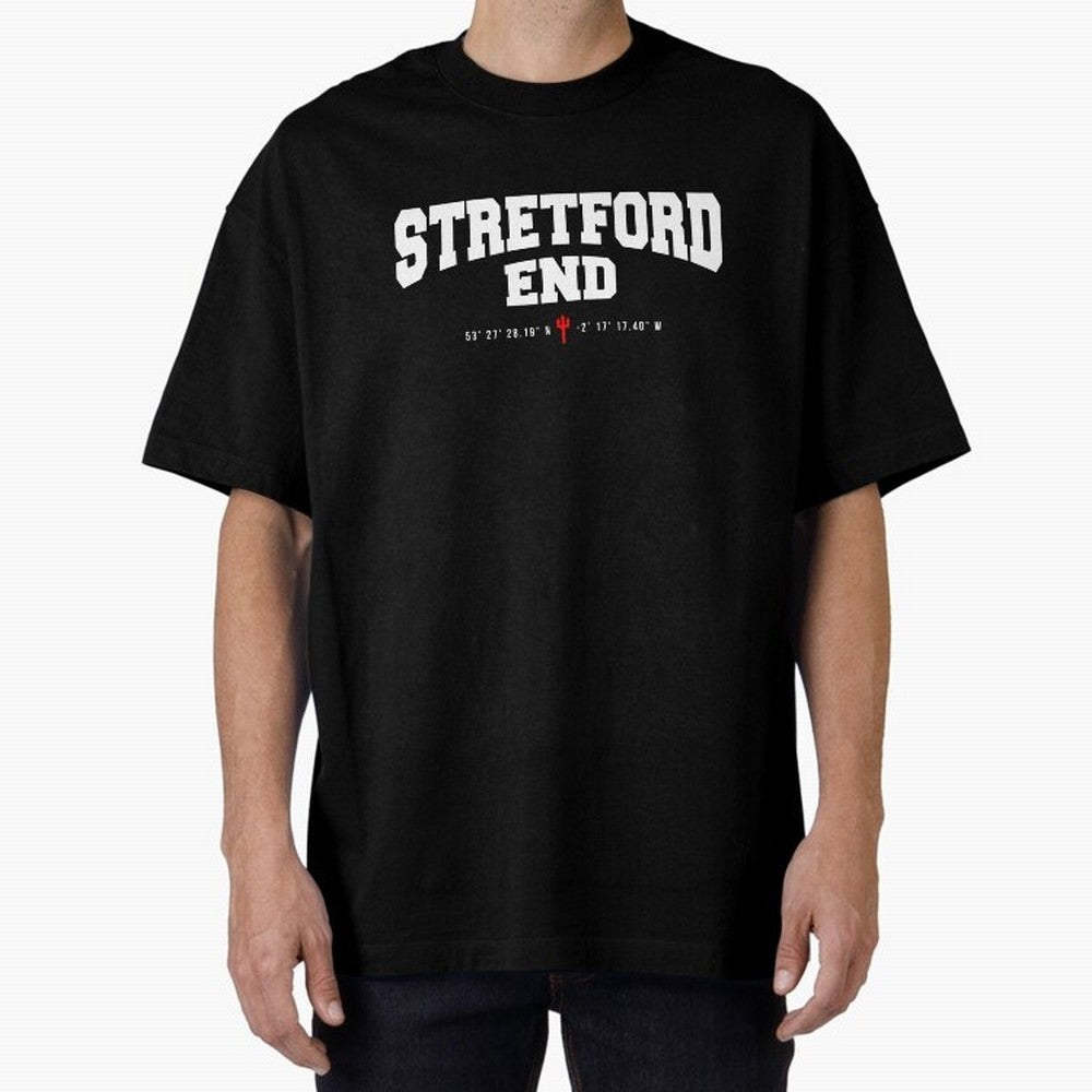 Stretford End - Manchester United Oversized T-Shirt Bring a Champion Mindset to FIFA World Cup 2026 USA Canada Mexico for Fans of Mbappe and Netherlands, Bringing Soccer Culture, Superstar Moments, National Team Dreams and Competitive Fire; Perfect