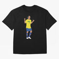 Ronaldinho. Brazil Football. Oversized T-Shirt Feel the Trophy Chase of FIFA World Cup 2026 Group Stage Spirit, Highlighting France, Messi, Classic Soccer Heritage, Championship Pressure, Fan Loyalty and International Pride; Great for Supporters
