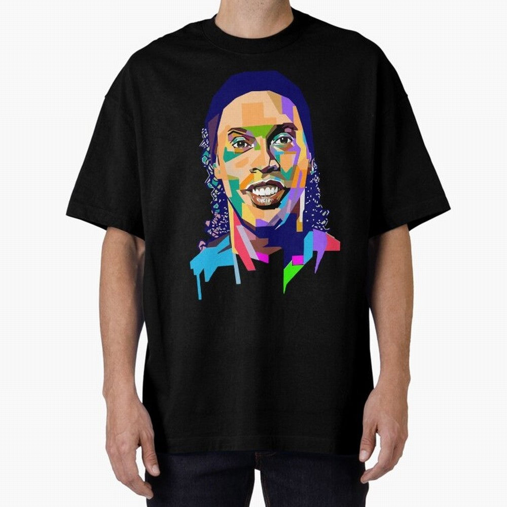 Ronaldinho Oversized T-Shirt Feel the Roar of Match Day Hype around FIFA World Cup 2026 Group Stage, CR7, France and Portugal, Stadium Memories, Football Loyalty, International Chants and Championship Tradition; Perfect for Supporters Who Want Bold