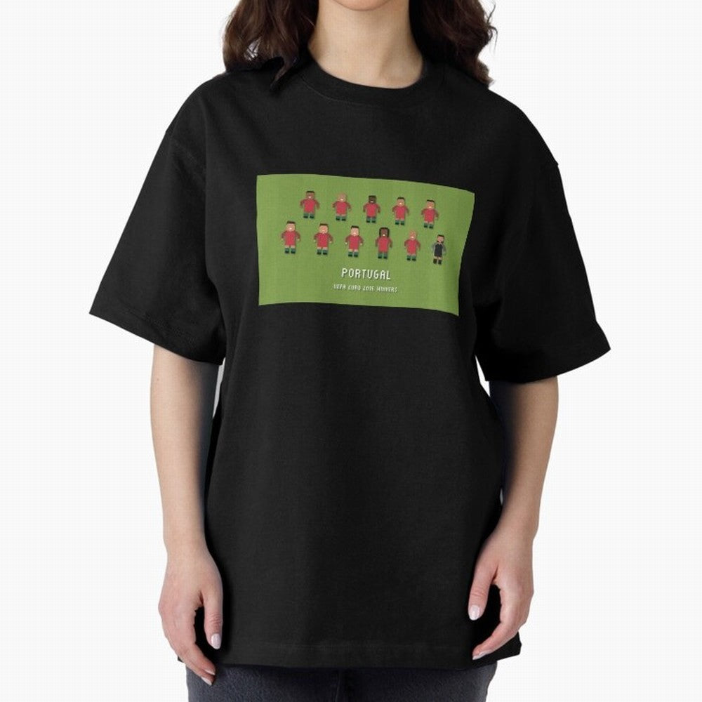 Portugal Euro 2016 Winning Squad Oversized T-Shirt Honor FIFA World Cup 2026 USA Canada Mexico Spirit, Celebrating England, France and Netherlands, Mbappe and Neymar, Goal Celebration Energy, Supporter Heritage, Football Icons and Worldwide