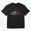I am red, I am United Oversized T-Shirt Show Your Tournament Heart for Global Football Passion for FIFA World Cup 2026 USA Canada Mexico, Highlighting Messi, CR7 and Mbappe, France, Goal Celebration Energy, Supporter Heritage, Football Icons and