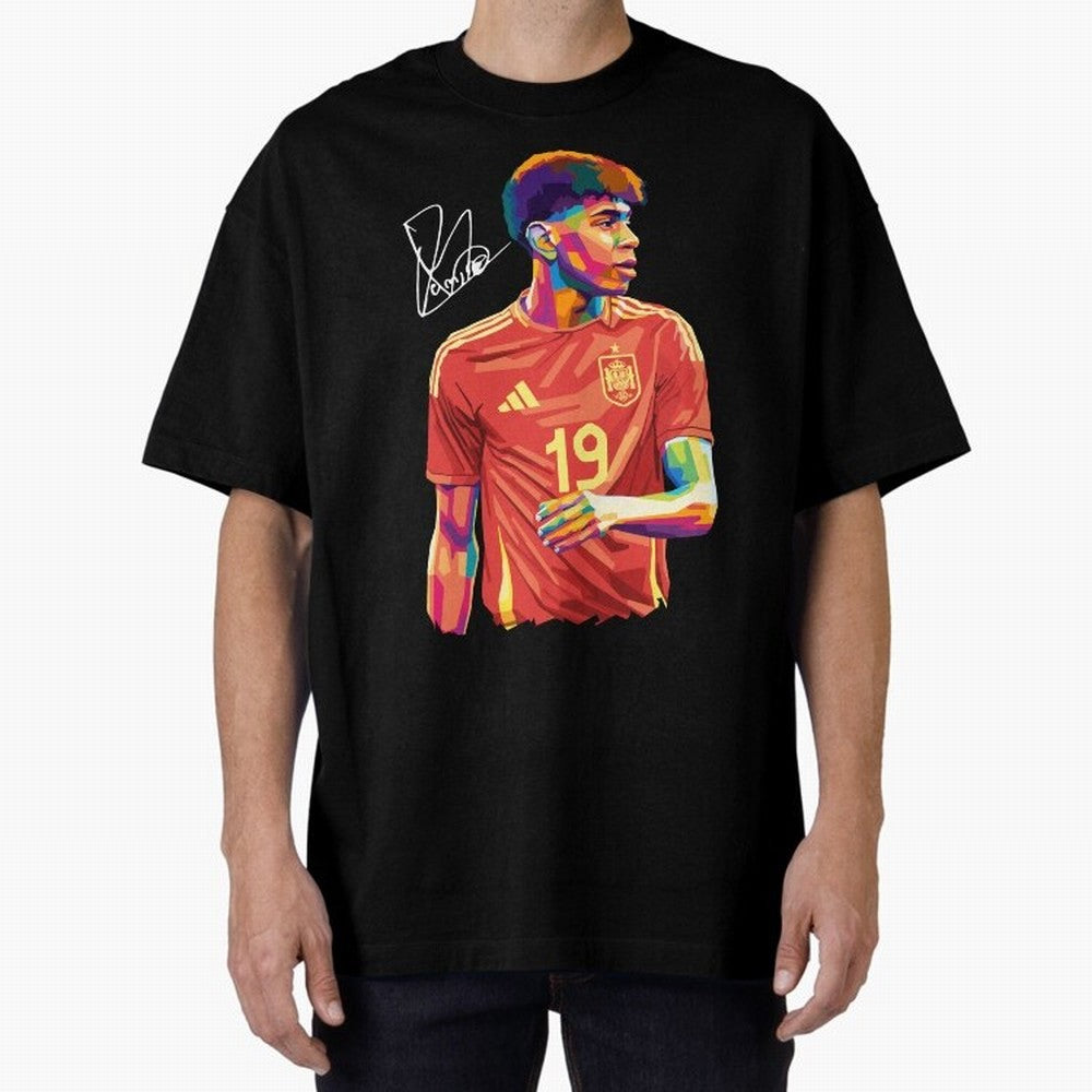 Lamine Yamal Pop Art Oversized T-Shirt Turn Up for FIFA World Cup 2026 Celebrating Neymar, England, France and Netherlands Energy, Champion Mindset, Group Stage Buzz, Knockout Tension and Passionate Fan Culture; Built for Supporters Chasing Trophy