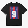 Barcelona Vintage Shirt 1995 Ronaldo 9 Oversized T-Shirt Capture FIFA World Cup 2026 Group Stage Filled with CR7 and Messi, Argentina and Brazil Energy, Retro Football Energy, Iconic Rivalries, Trophy Chase Drama and Stadium Atmosphere; Perfect for