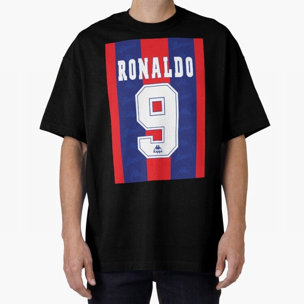 Barcelona Vintage Shirt 1995 Ronaldo 9 Oversized T-Shirt Capture FIFA World Cup 2026 Group Stage Filled with CR7 and Messi, Argentina and Brazil Energy, Retro Football Energy, Iconic Rivalries, Trophy Chase Drama and Stadium Atmosphere; Perfect for