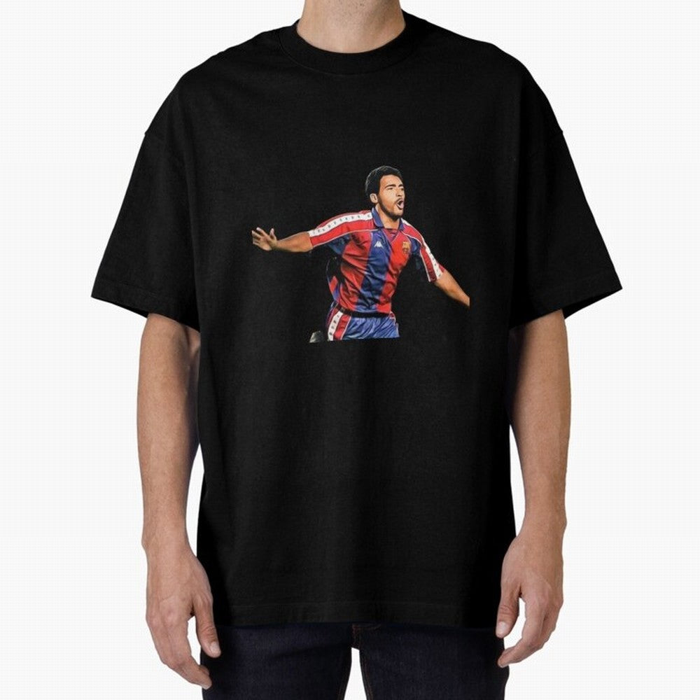Legends of The Beautiful Game Cartoon Collection Legends Romario Cartoon Artwork162 Oversized T-Shirt Support the Legends of FIFA World Cup 2026 USA Canada Mexico for Fans of Mbappe and Neymar and Spain, Bringing Football History, Final Match