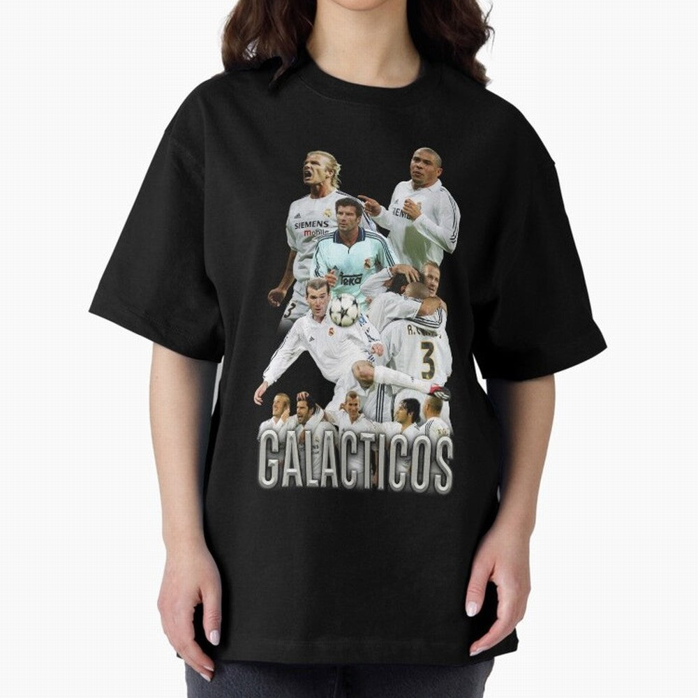 Galacticos Real Madrid Oversized T-Shirt Feel Global Football Passion for FIFA World Cup 2026 Group Stage, Featuring Haaland and Mbappe, Netherlands, Worldwide Fan Energy, Dramatic Goals, Stadium Lights and Championship Celebrations; Made for Die