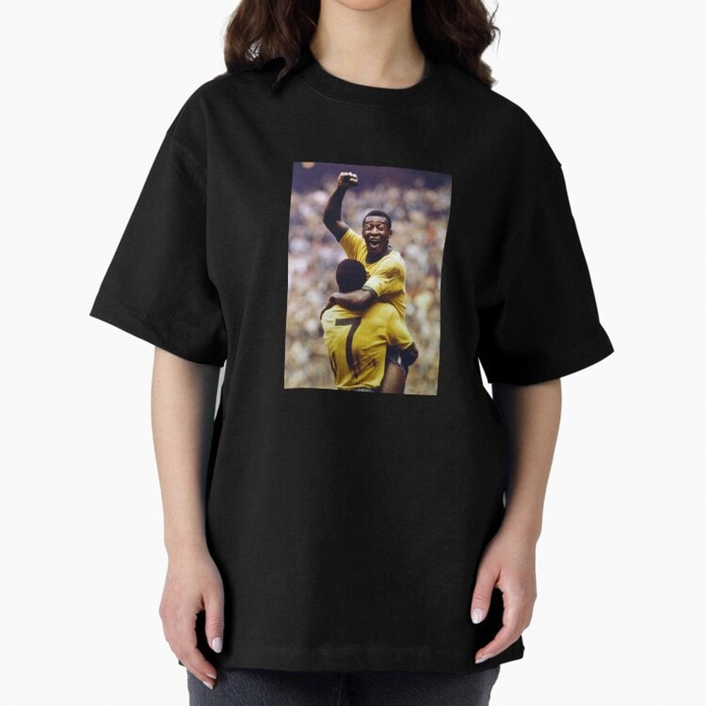 Pel¨¦'s Brilliance: Vintage 1970 World Cup Hero Print Oversized T-Shirt Stand with the FIFA World Cup 2026 USA Canada Mexico Journey through Messi, Neymar and Mbappe Highlights, Netherlands Pride, Tournament Hype, Historic Matchups, Family Viewing