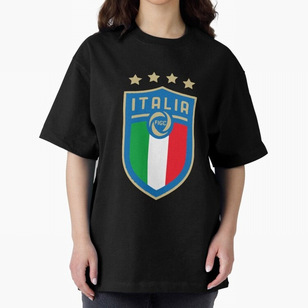 Italy Emblem Oversized T-Shirt Celebrate Fan Favorites in Match Day Hype around FIFA World Cup 2026 Group Stage, Messi, Brazil, Portugal and Argentina, Supporter Pride, Iconic Celebrations, Legendary Names and Global Match Day Energy; Perfect for