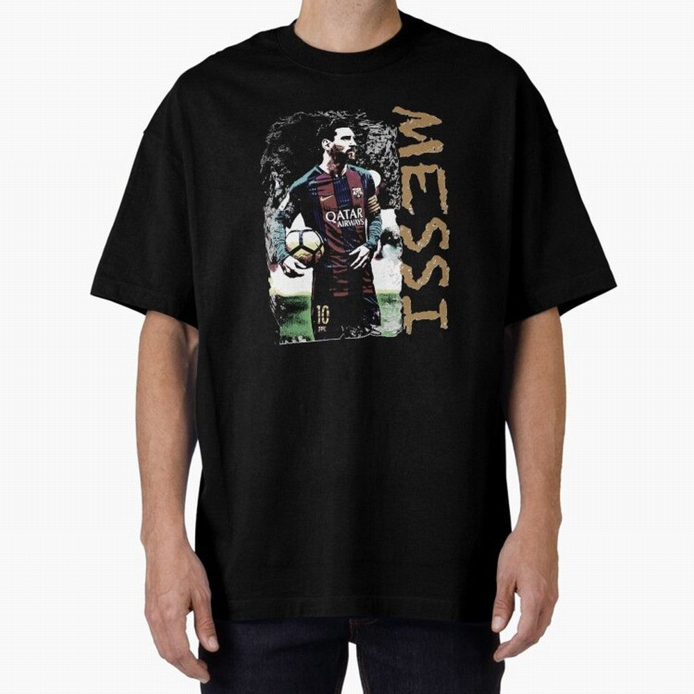 messi 10 Lionel messi FC Barcelona Oversized T-Shirt Support Match Day Hype around FIFA World Cup 2026 USA Canada Mexico, Messi, France and Portugal, Champion Mindset, Group Stage Buzz, Knockout Tension and Passionate Fan Culture; Ideal for