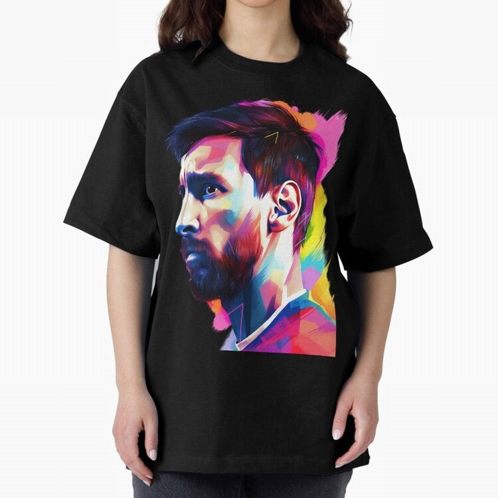 GOAT Messi - illustration Oversized T-Shirt Wear the Spirit of FIFA World Cup 2026 USA Canada Mexico Filled with Mbappe and Neymar, Argentina, France and Brazil Energy, Stadium Chants, National Pride, Trophy Dreams and Unforgettable Football