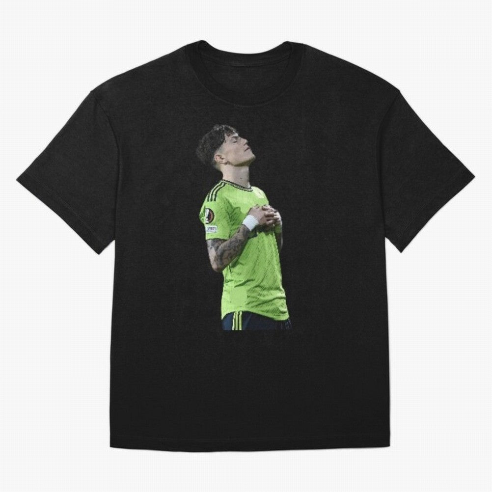 Garnacho Inner Peace Celebration Oversized T-Shirt Show Up for the Glory of Global Football Passion for FIFA World Cup 2026 USA Canada Mexico, Built around Messi, CR7 and Mbappe, Portugal, Spain and Germany, Football History, Final Match Energy,