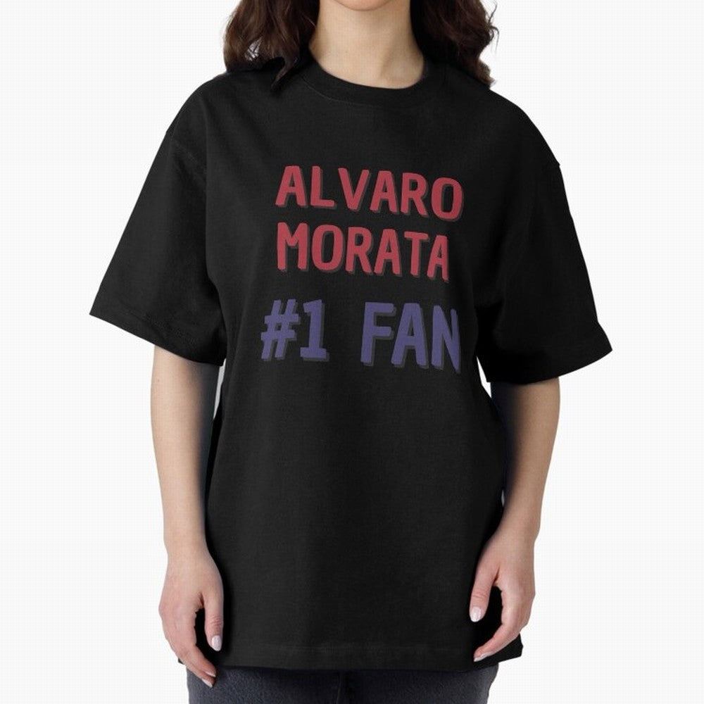 Alvaro Morata - #1 Fan Oversized T-Shirt Join Supporters Worldwide for FIFA World Cup 2026 Group Stage Spirit, Driven by England, Mbappe, Tournament Hype, Historic Matchups, Family Viewing Parties and Global Sports Pride; Made for Collectors Who