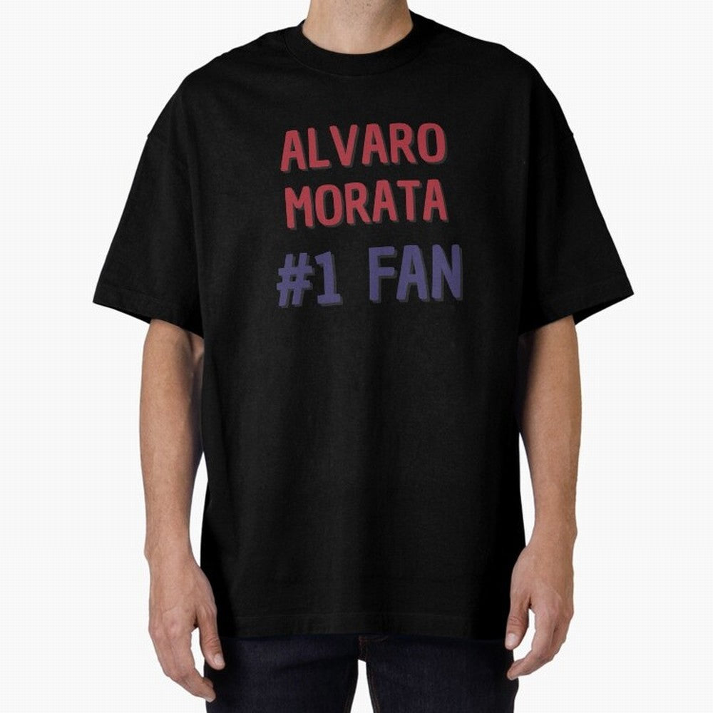 Alvaro Morata - #1 Fan Oversized T-Shirt Join Supporters Worldwide for FIFA World Cup 2026 Group Stage Spirit, Driven by England, Mbappe, Tournament Hype, Historic Matchups, Family Viewing Parties and Global Sports Pride; Made for Collectors Who