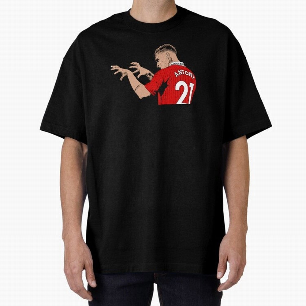 Antony Oversized T-Shirt Represent Football Lovers during the FIFA World Cup 2026 Journey through CR7 and Messi Highlights, France and Portugal Pride, Goal Celebration Energy, Supporter Heritage, Football Icons and Worldwide Tournament Joy; Great