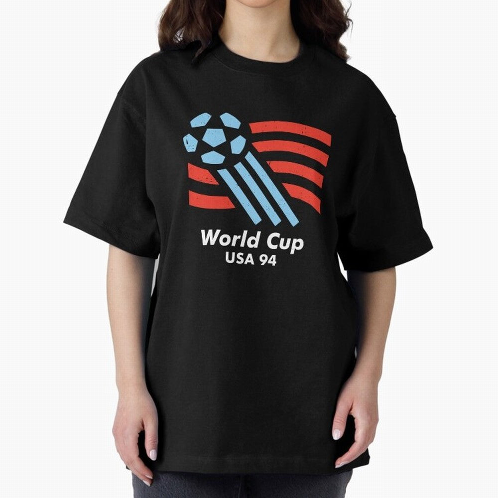 World Cup USA 94 Oversized T-Shirt Represent the Passion of the FIFA World Cup 2026 Group Stage Journey through Haaland Highlights, Spain Pride, Stadium Memories, Football Loyalty, International Chants and Championship Tradition; Made for Die Hard