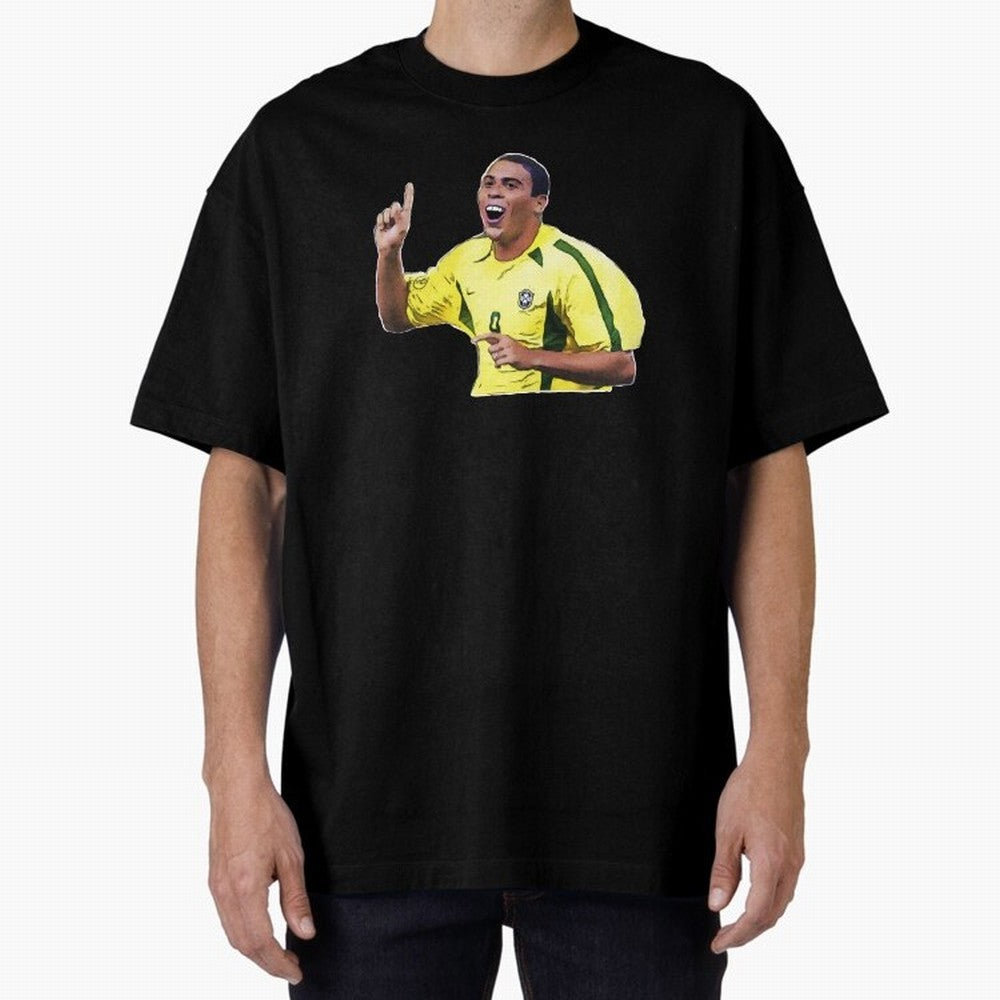 Ronaldo R9 - Brazil Oversized T-Shirt Fuel Your Fan Pride for FIFA World Cup 2026 Group Stage Highlighting Messi, Brazil Energy, Match Day Excitement, Supporter Culture, Golden Goals and Global Football Passion; Created for Match Day Parties,