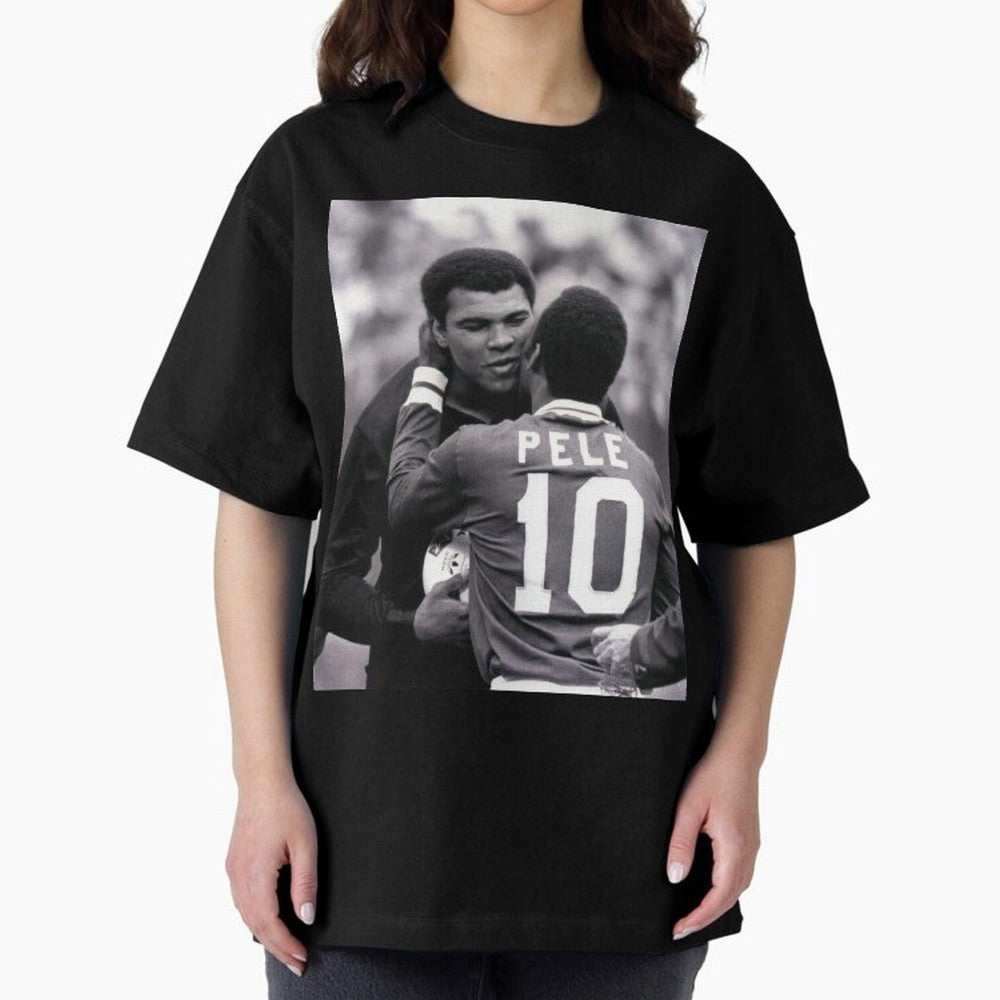 The Boxing Legend Meet The Football Legend Poster Oversized T-Shirt Bring International Match Energy to FIFA World Cup 2026 USA Canada Mexico Spirit, Featuring Argentina, Messi, Champion Mindset, Group Stage Buzz, Knockout Tension and Passionate