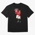 Alejandro Garnacho Goal Celebration Oversized T-Shirt Relive the FIFA World Cup 2026 Journey through Haaland and Mbappe Highlights, Argentina Pride, Worldwide Fan Energy, Dramatic Goals, Stadium Lights and Championship Celebrations; Perfect for