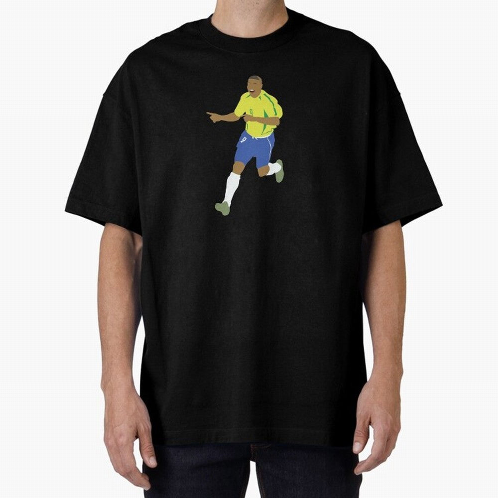 Ronaldo 'Il Fenomeno' Brazil Legend 9 Oversized T-Shirt Remember Iconic Moments from the FIFA World Cup 2026 USA Canada Mexico Journey through Neymar Highlights, Brazil, Portugal and Argentina Pride, Sports Nostalgia, International Competition,