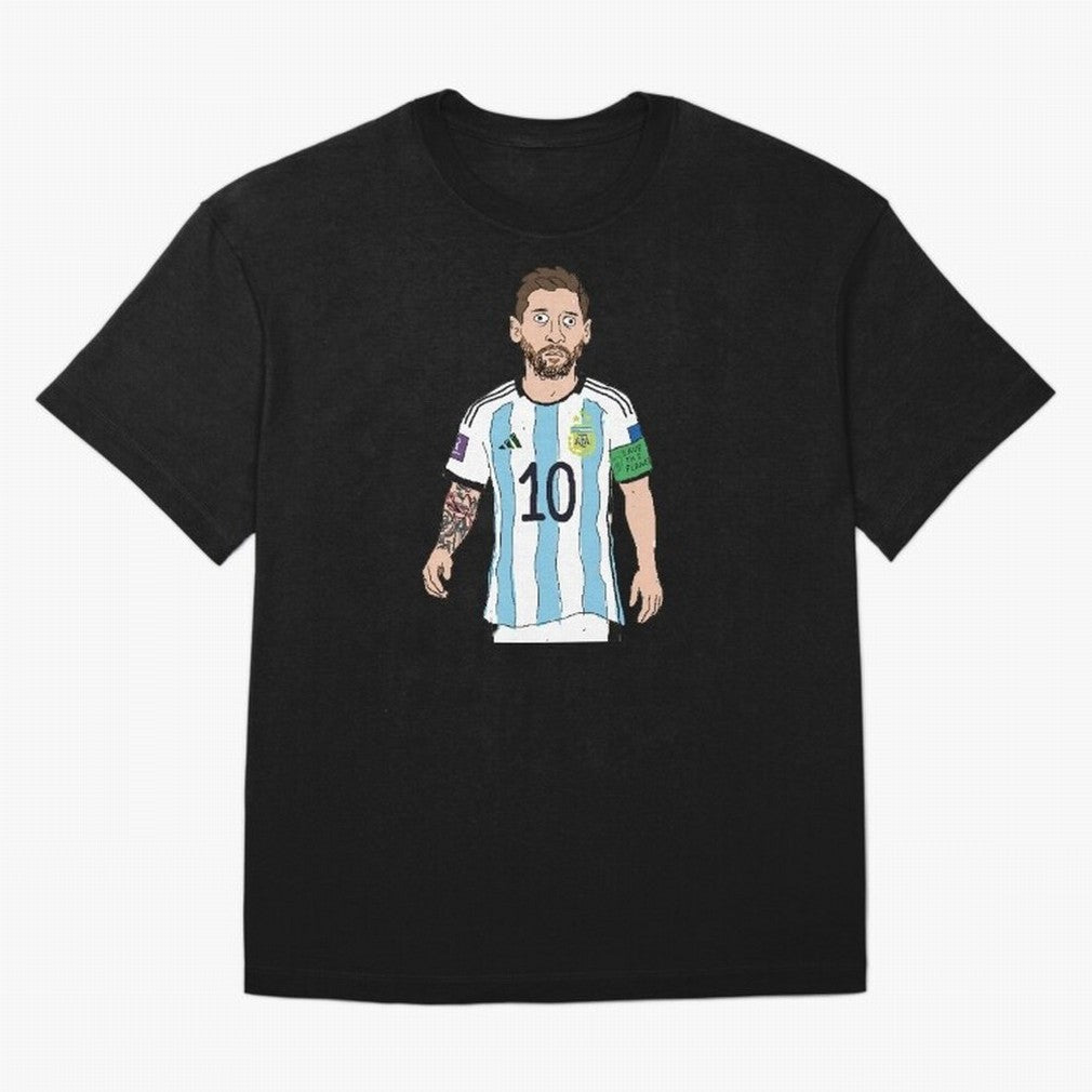 Badly Drawn Messi Classic T-Shirt Celebrate Football Heritage in Match Day Hype around FIFA World Cup 2026, Neymar, Portugal, Spain and Germany, Worldwide Fan Energy, Dramatic Goals, Stadium Lights and Championship Celebrations; Perfect for Fans,