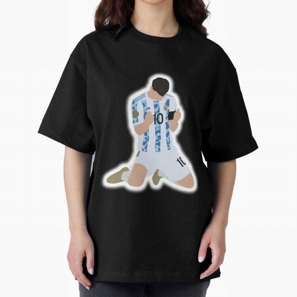 Messi Art Illustration Essential T-Shirt Feel the Roar of FIFA World Cup 2026 USA Canada Mexico for Fans of Haaland and Mbappe and Argentina, Bringing Championship Spirit, Famous Goals, Roaring Crowds and International Football Unity; Ideal for